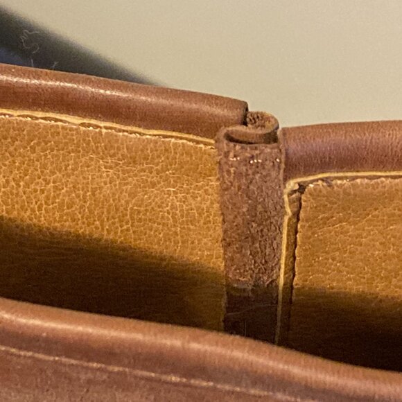 Lucky Brand Distressed Leather Wedge Heel Boots Women’s 7/7.5 – Caramel Leather - Picture 11 of 11